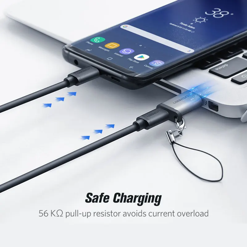 Адаптер Ugreen USB C 3 0 2 папа 1 Тип мама адаптер для ноутбука Samsung Xiaomi 10 Наушники
