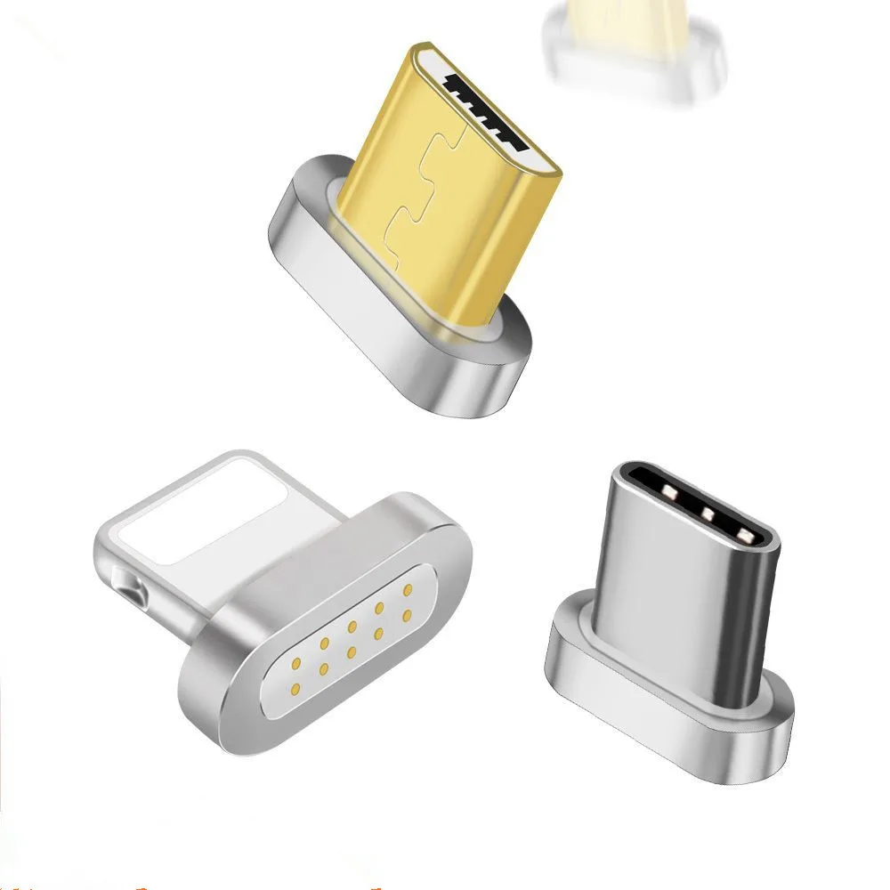 Магнитный кабель штекер USB C 8 pin type C Micro Быстрая Зарядка адаптер телефон Microusb type-C зарядное устройство Шнур вилки(без кабеля