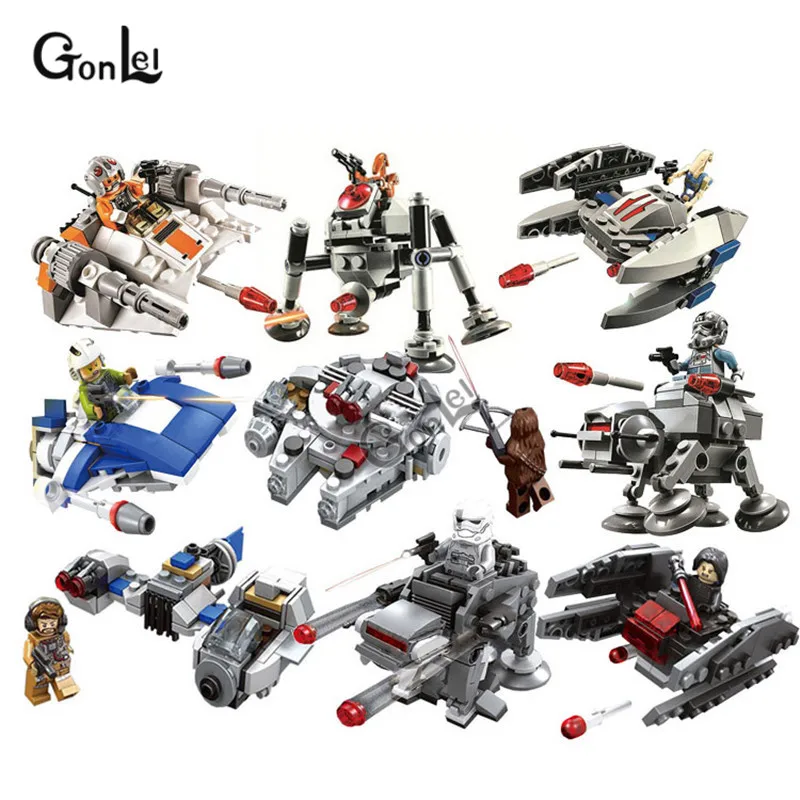 Новые Строительные блоки Star Wars MICROFIGHTERS ARC-170 модели игрушек совместимые с блоками |