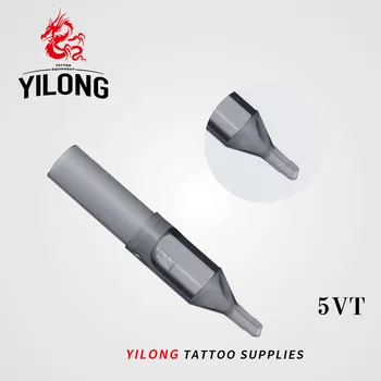 

YILONG 50Pcs 5VT Disposable Tattoo Tips gray Color 5VT tips pre-sterilized Nozzle Tip For tattoo needles