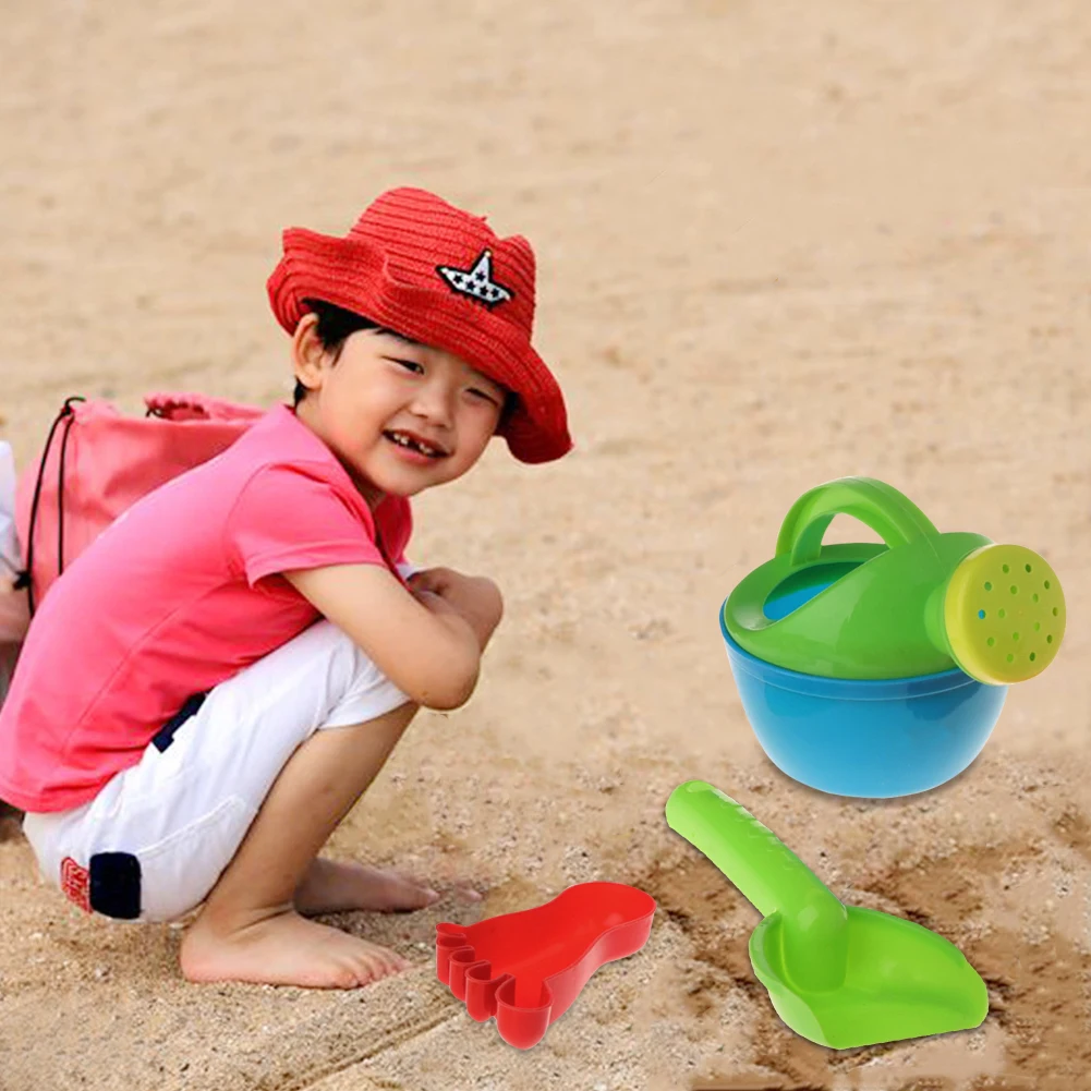 Купальный лейки игрушки для детей детские летние пляжные воды разбрызгиватель для бутылок лопатой след игрушки 3 шт./компл