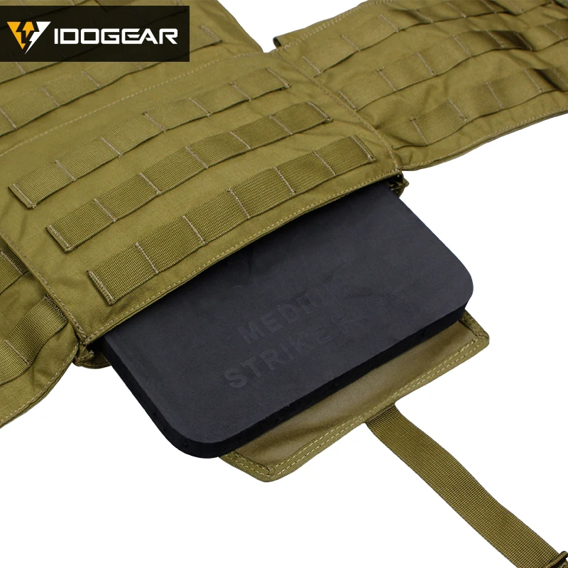 IDOGEAR Foam Dummy Ballistic Plate Set for AVS JPC Vest Emerson Tactical Hunting Carrier Combat Gear eva foam sapi plate