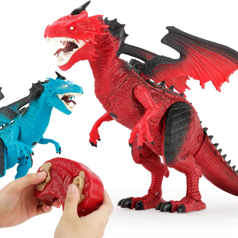 

Infrared RC Dinosaur Remote Control Dragon Shaking Head Light Up Eyes & Sounds Making Fun Electric Simulation Toys Boys Gift