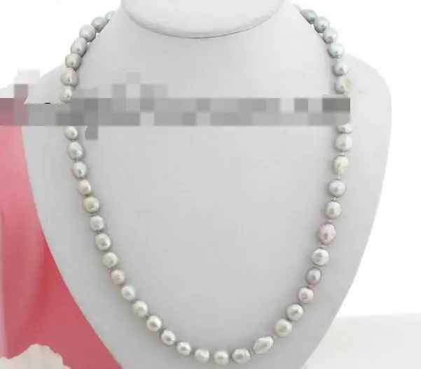 

3826 baroque gray FW pearl necklace