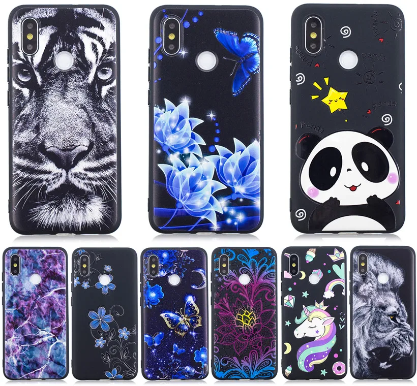 HEMASOLY Case For Xiaomi Redmi Note 6 Soft TPU Silicone Relif Painted Back Cover |