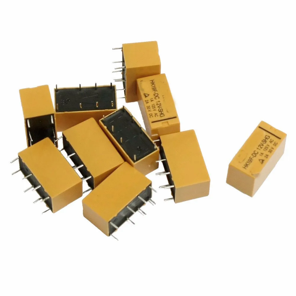 DC 5V/9V/12V/24V Coil DPDT 8 Pin Electromagnetic Relays PCB Type HK19F 2NO 2NC | Обустройство дома