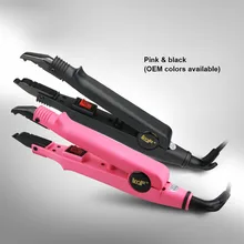 Наконечник для наращивания волос с регулируемой температурой, соединитель для наращивания, черный, розовый, соединители для волос с евро вилкой