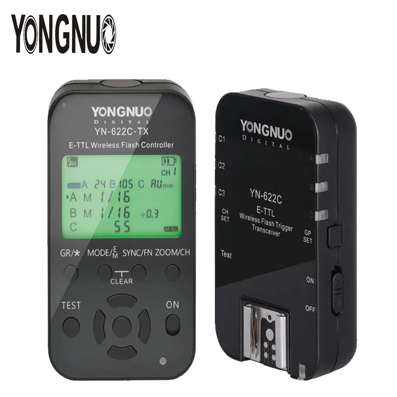 YONGNUO YN-622C-TX Transmitte+ YN622C один комплект трансивера 2,4G беспроводной ttl триггер контроллер трансивера для Canon