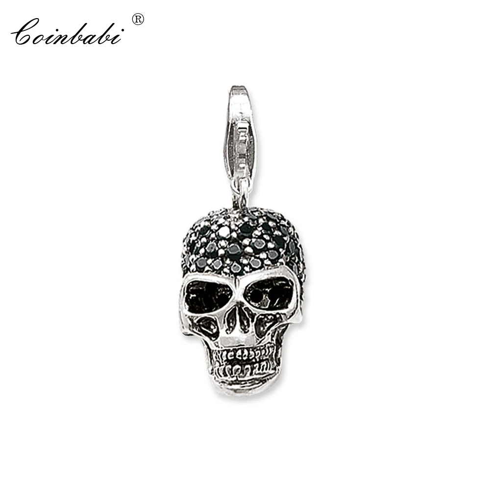 

Pendant Skull With Zirconia 925 Sterling Silver Jewelry To Women & Men Gift Thomas Style Fashion Pendant Fit Leather Necklace