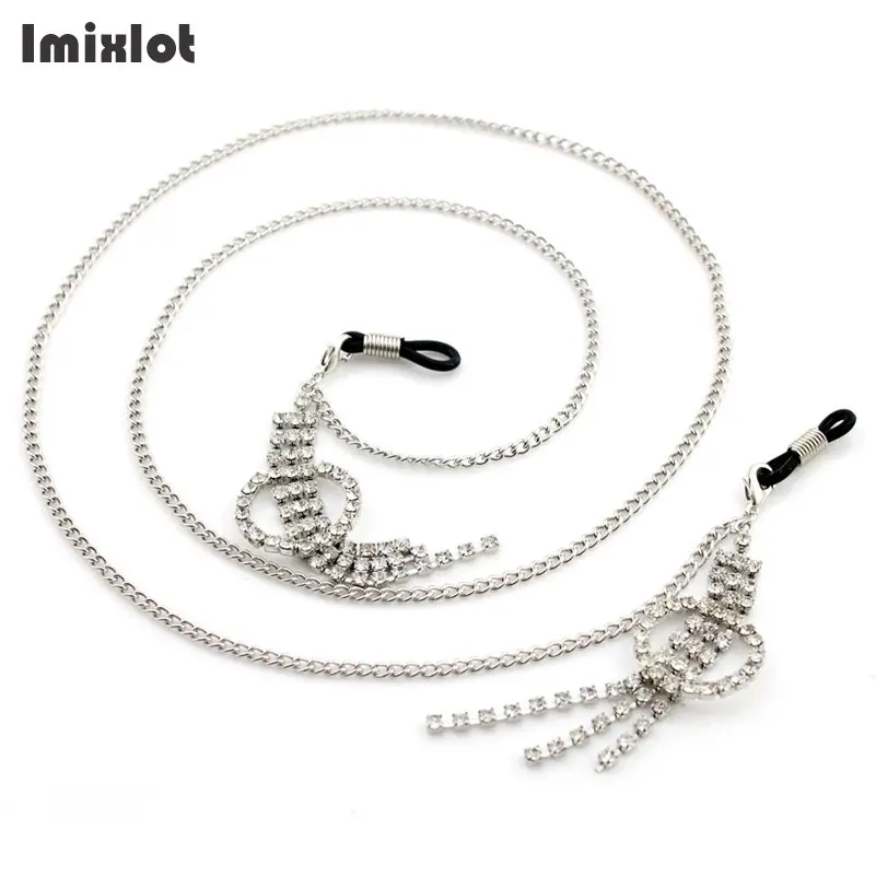 

Silver Glasses Chains Fashion Rhinestone Tassel Eyeglass Eyewears Sunglasses Reading Glasses Chain Cord Holder Neck Strap Rope