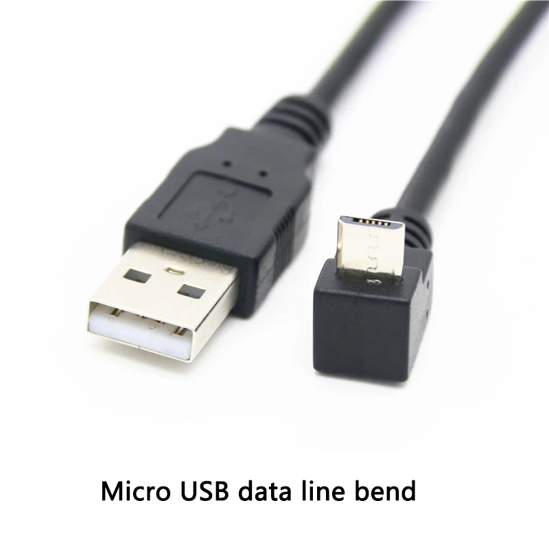 USB2.0 AM Micro Up Bend Charging Cable Phone Cables Adapters 25CM to