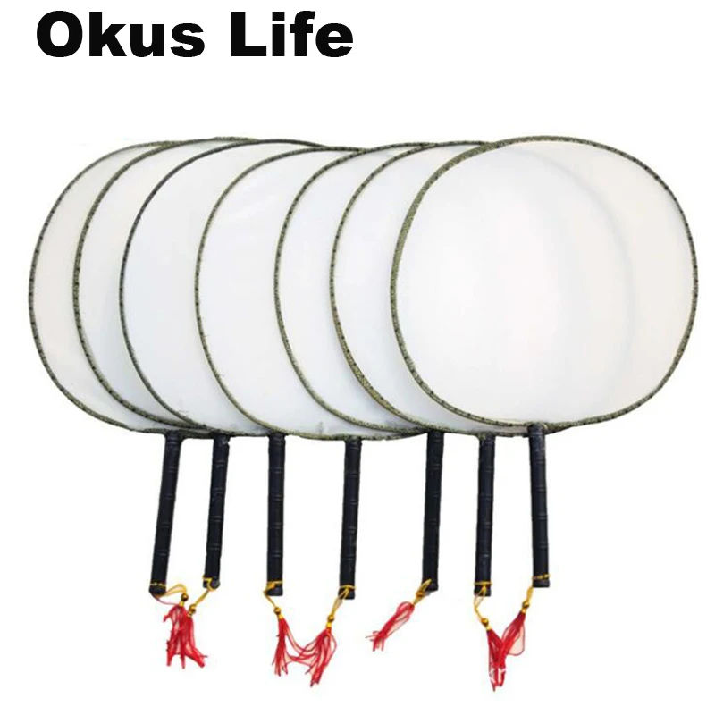 

New 5X 10PCS DIY Blank Fans Children Painting Tools Craft Toys Kids Painting Crafts Toys Kids Hand-painted Blank Decor Fan Arts