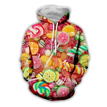 

Candy 3D Printed Men Women long Sleeve Hoodies Colorful Candy Couple Best Selling unisex sweatshirt Colorful Lollipop CA009