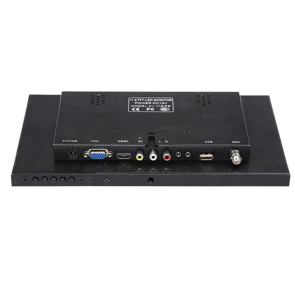 Eyoyo 12 &quotTFT ЖК дисплей Мониторы 1366x768 8wx2 с VGA BNC AV USB Вход встроенный Двойной