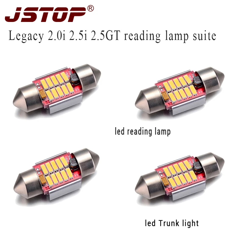 

JSTOP 4piece/set Legacy 2.0i 2.5i 2.5GT led reading light festoon C5W Auto Trunk lamp 12VAC led 31mm canbus lamps reading bulbs