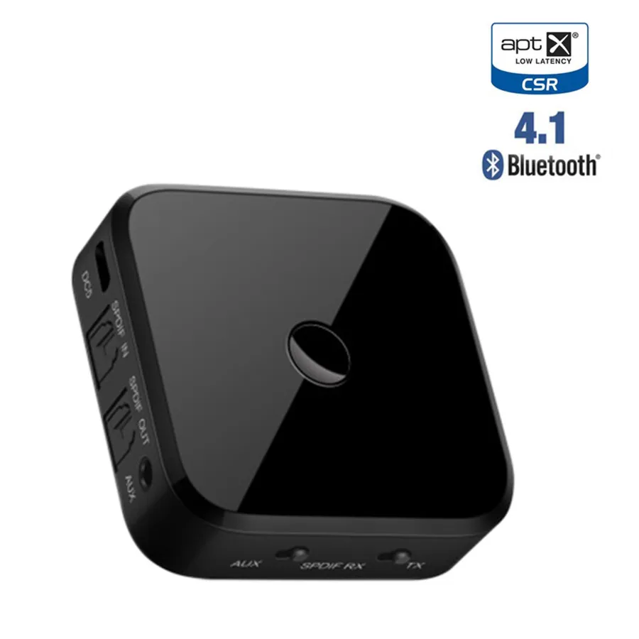 

VIKEFON Bluetooth Audio Receiver Transmitter 3.5mm Aptx Wireless Stereo Adapter With Optical Toslink/SPDIF for TV Car Headphone