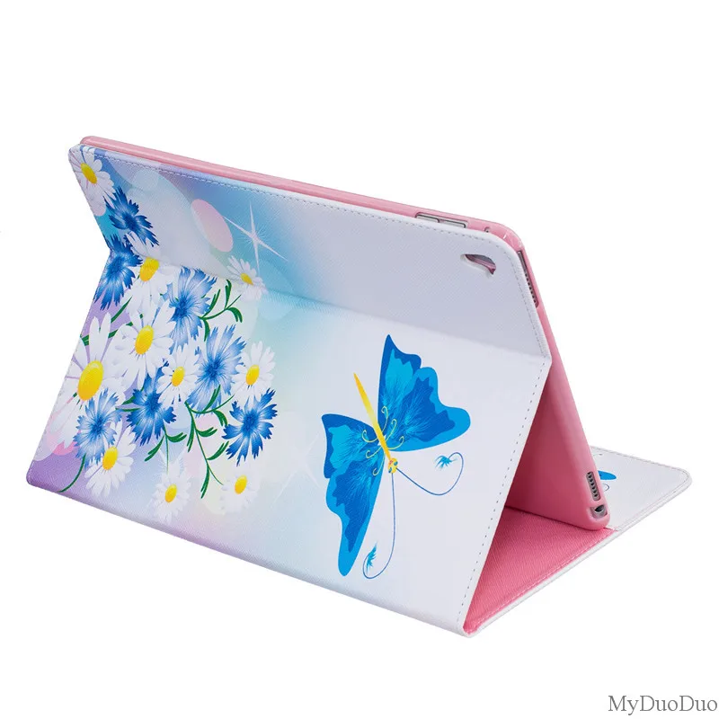 Cute Bear Case PU Leather For Ipad Pro 9.7 Case for Ipad Pro Mini Butterfly Flower Stand Tablet Cover 9.7 Inch Wallet Fip Cases (20)