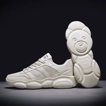 

Men's shoes summer 2019 new wild sports breathable white tide shoes lovers bear white shoes casual old shoes