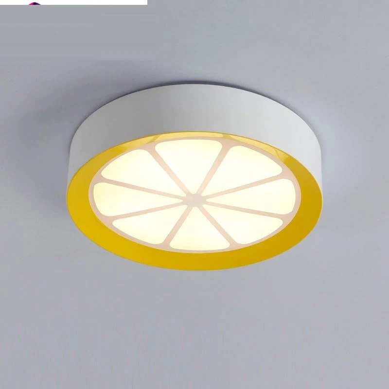 

Cartoon lemon led ceiling lamp personality creative bedroom living room dining room children 's room lamps CL ET71