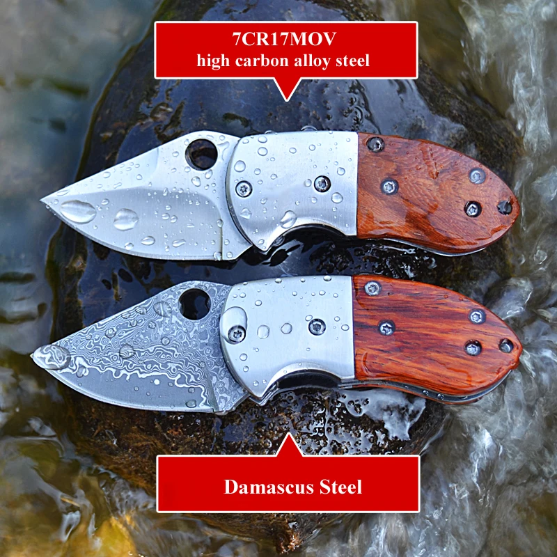 

CHACHEKA Damascus Steel Folding Knife Outdoor Portable Pocket Survival EDC Tools Hunting Knives Camping Jackknife
