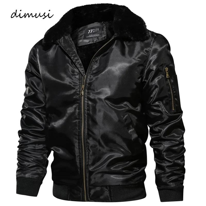 Koop DIMUSI Mens Winter Bomber Jas Dikke Thermische Beneden Katoenen Parka Man Casual Hoodies Faux Bontkraag Windscherm Warme Jassen, TA150