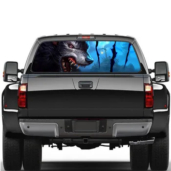 

Rear Window Sticker Wolf Pattern Graphics Vinyl Decal Decor for SUV Jeep F-Best