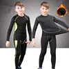 Children Winter Thermal Underwear Set Plus Velvet Warm Thermo Underwear Masculino Long Johns Boy Girls Lucky Johns Fitness Sets ► Photo 3/6