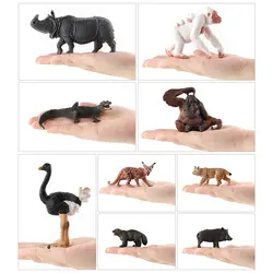 9 видов стилей пластик животных модель диких животных игры и бутики украшения Первобытный лес зоопарк модель животного на ферме игрушки