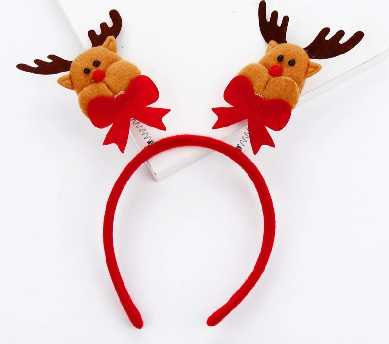 Рождественские украшения обруч рога взрослых детей волос обруч заколка в виде снеговика для маленьких девочек повязка на голову счастливый подарок на год Diademas - Цвет: L