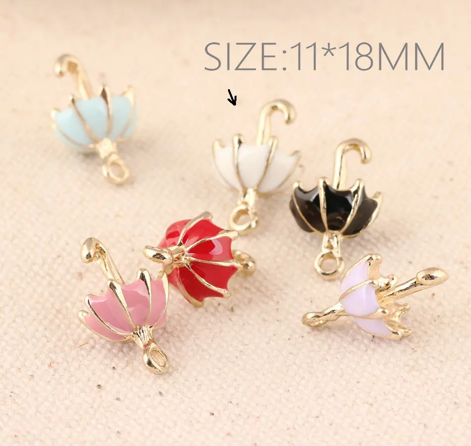 

Trendy 3D Alloy Necklace Pendants 20PCs 60PCs Gold Tone Oil Drop Umbrella Floating Pendant Charm Craft Fit Bracelet Necklace