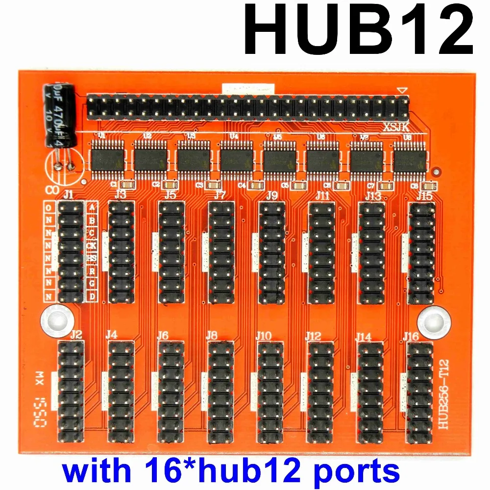 

HUB12 LED panel display conversion card with 16*hub12 ports Transfer board connect to led controllor one 50pin cable included