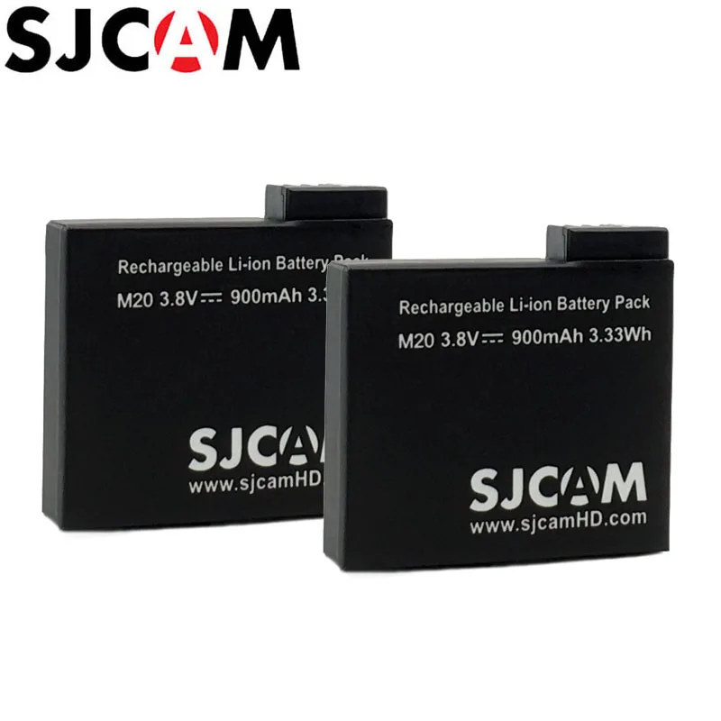 2 шт SJCAM M20 батареи литий-ионная аккумуляторная батарея 3,8 V 900mAh Спортивная экшн-камера DV батарея