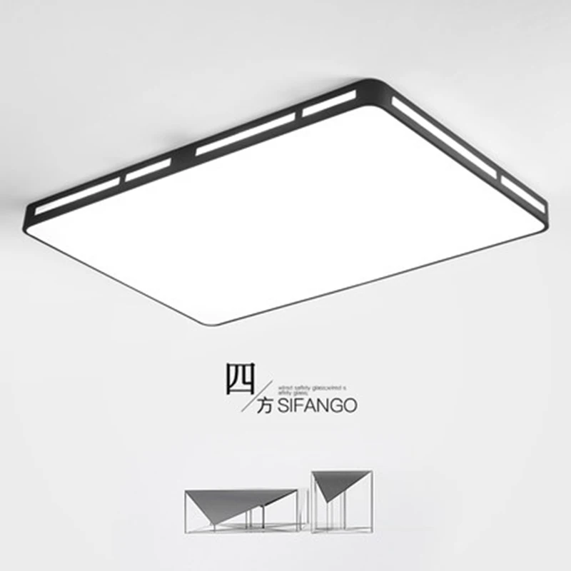 

Modern LED ceiling light for foyer bedroom white black Simple ultrathin acrylic shade indoor lighting ceiling led strip lamp