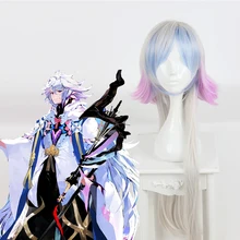Игры FGO судьба Grand заказ Косплэй парик добром Волшебнике Мерлине Косплэй парик жаропрочных Синтетический Парик Хэллоуин Карнавал Вечерние