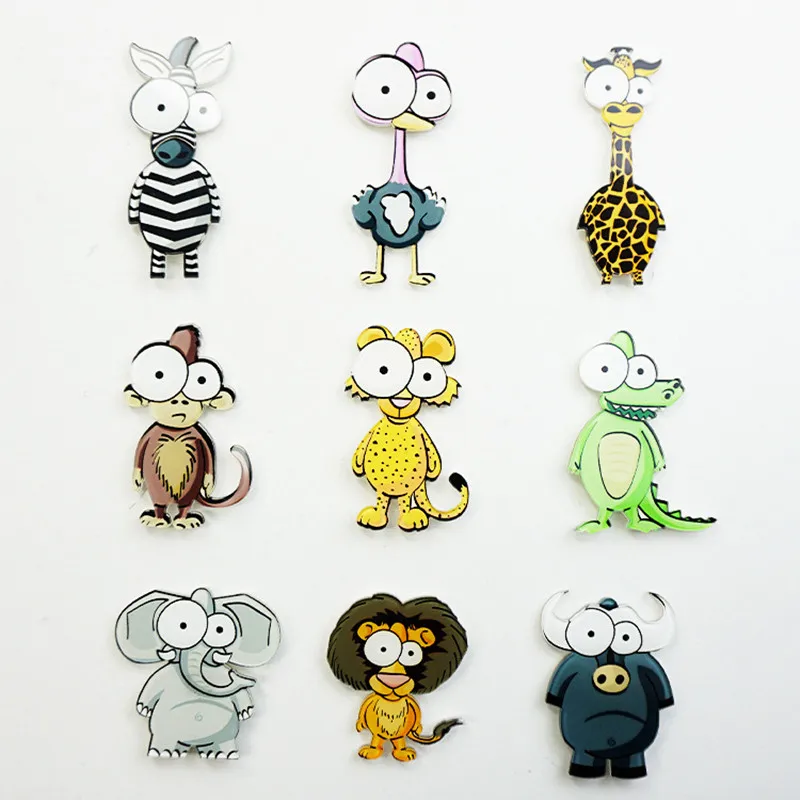 

1PCS Harajuku Kawaii Cartoon Animal zebra Acrylic Brooches Pin Badges Backpack Clothing Brooch Pins Icon Kids Gift scarf buckle