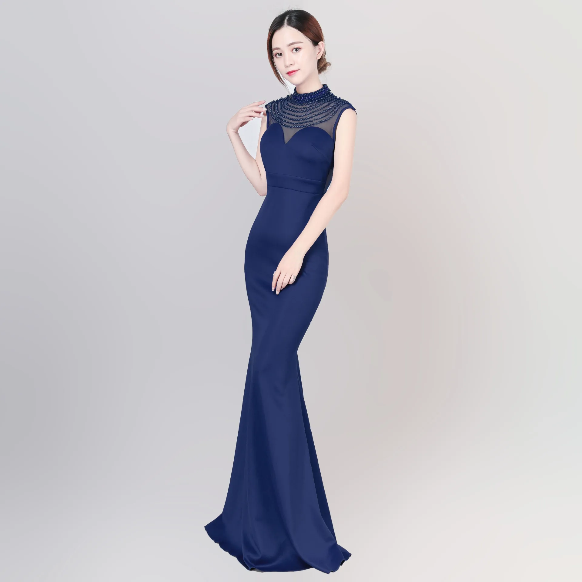 

Women Wedding Sexy Party Dress Female Mesh White Host Evening Elegant Bodycon Dresses Womens Club Wear Long Clothes Vestidos
