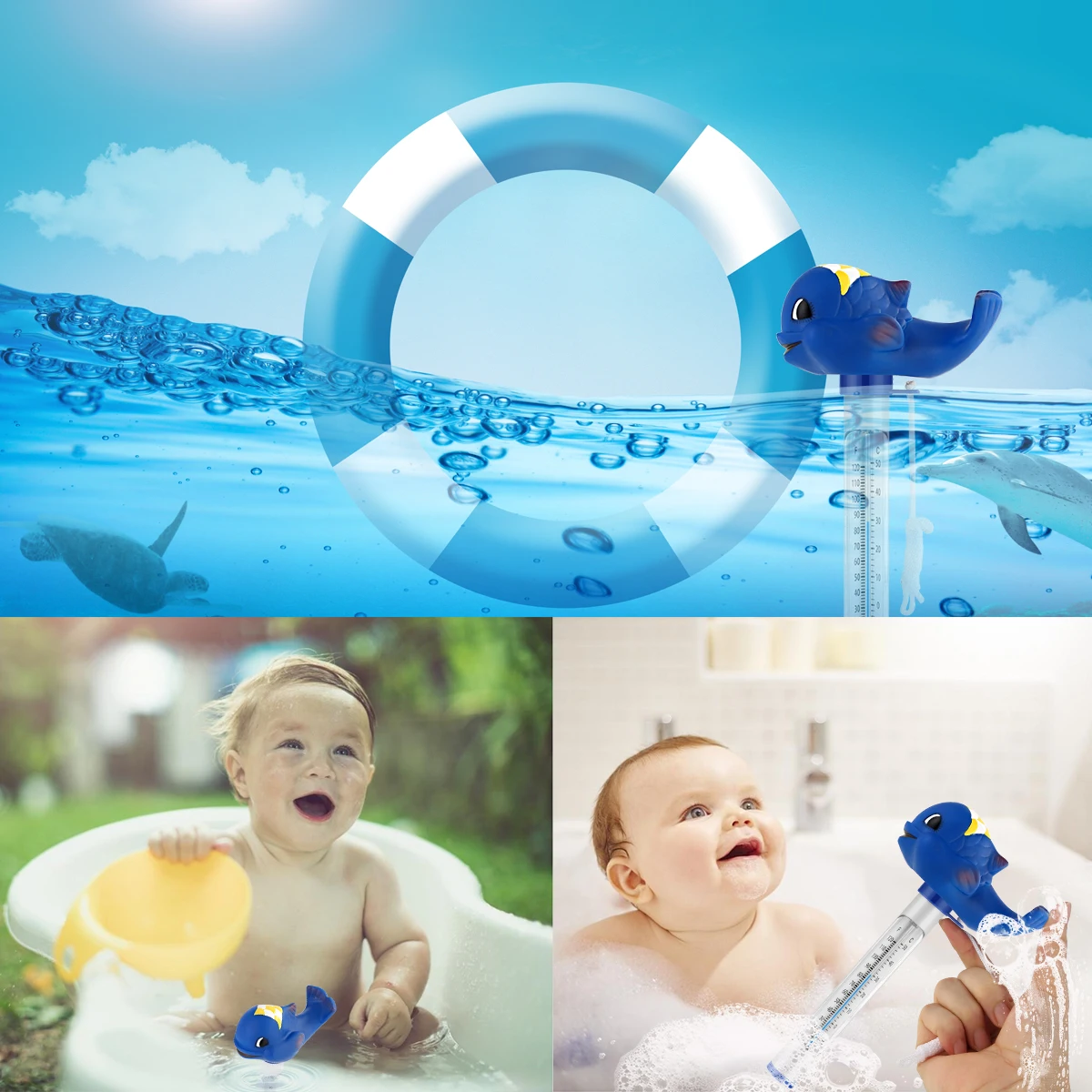 2019 Muti-fuction Детский/Взрослый Цифровой термометр милый плавающий термометр с животными для всех наружных и внутренних бассейнов спа