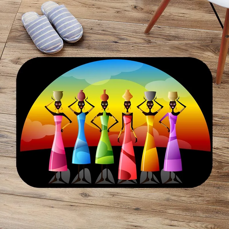 African Woman Doormat Custom Floor Mat Rug Indoor Outdoor Bathroom Mats