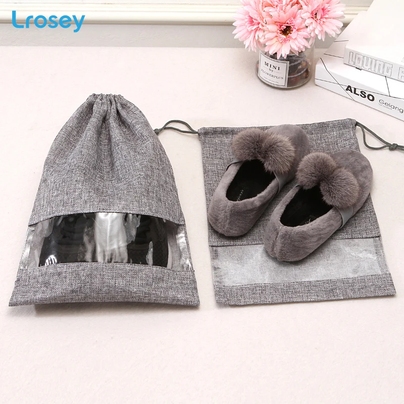 2019 NEW Shoes Storage Bag Travel Bag Portable Drawstring Beam Port Shoe Dust Covers Home Storage Waterproof Non-Woven Organizer