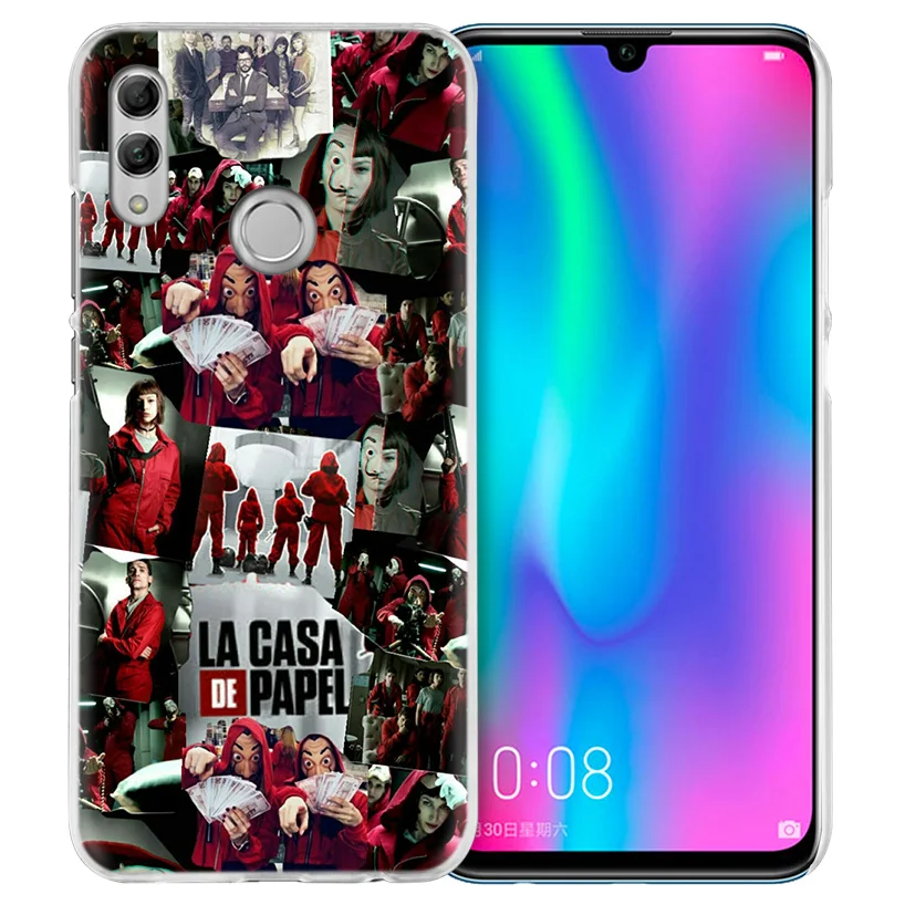 Чехол tv La Casa De Papel для huawei Honor 8X Y9 9 10 Lite Play 8C 8S 8A Pro V20 20i 10i Y6 Y7 Жесткий ПК чехол для телефона