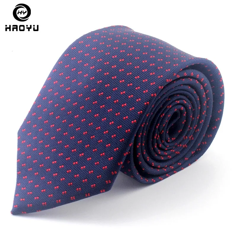 7cm Mens Silk Ties Dot Jacquard Business Wedding NeckTies Hand Made Men