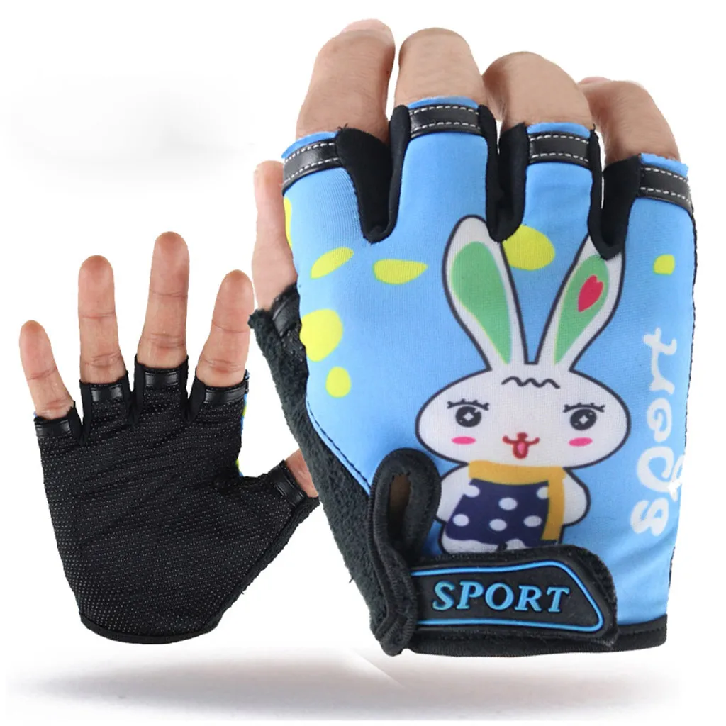 Половина Finger Детские перчатки противоскользящие, из дышащей ткани мотоциклетные велосипедные перчатки горный велосипед Для мужчин Для женщин перчатки для езды на спортивном велосипеде