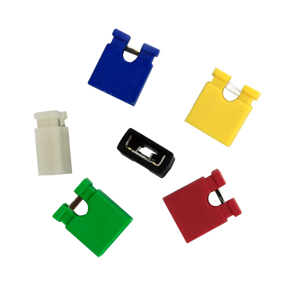 

10Pcs/Lot Colorful Pin Header Jumper Blocks Connector 2.54 mm 3 1/2 Hard Disk Drive CD/DVD Drive Motherboard Expansion Card