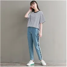 Staright Джинсы для женщин Для женщин стрейч Высокая Талия модные Denim Boyfriend Джинсы для женщин женские