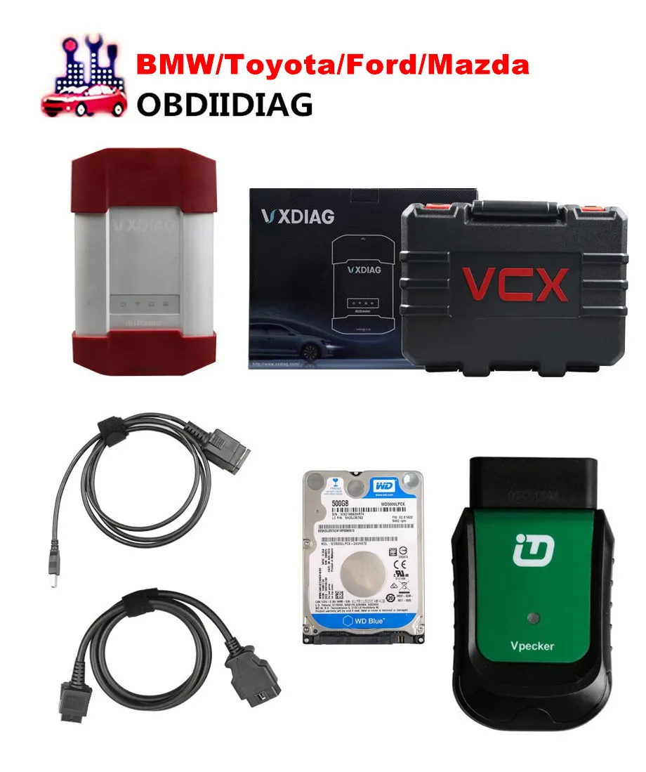 VXDIAG A3 3 в 1 диагностический инструмент поддержка для BMW To-yo-ta Ford и Mazda Vpecker Easydiag WIFI