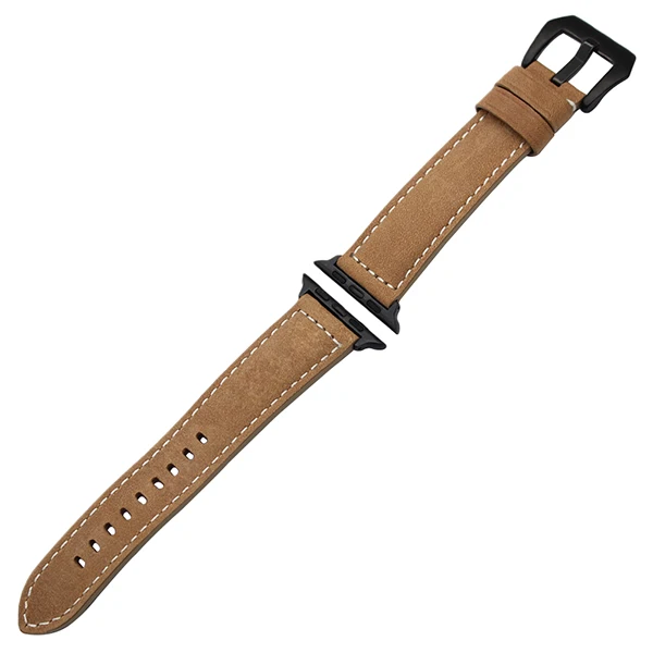 Итальянский ремешок из натуральной телячьей кожи для часов 38 мм 40 мм 42 мм 44 мм iWatch Apple Watch Series 1 2 3 4 винтажный ремешок на запястье коричневый