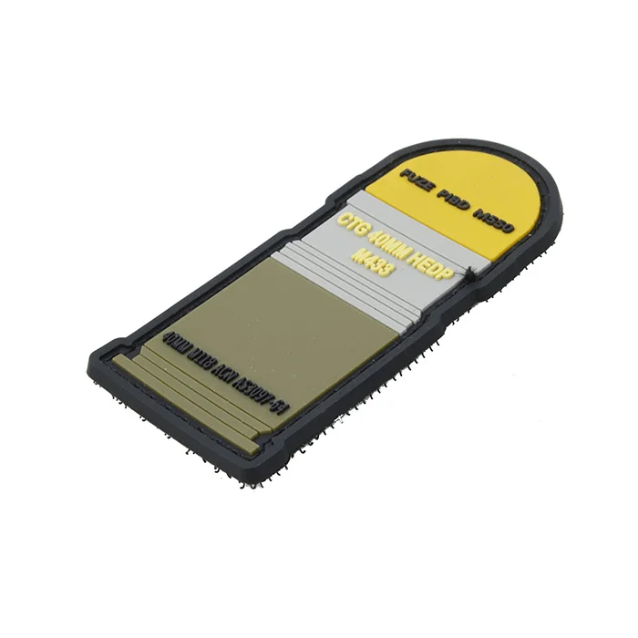 Тактический 3D 40 мм HEDP M433 страйкбол PVC нашивка в виде оружия (STG051101)| |