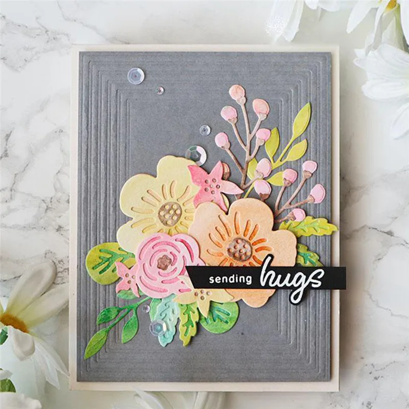 

YaMinSanNiO 22pcs 3D Flower Metal Cutting Dies New 2019 Flowers Dies Scrapbooking for Card Making Embossing Craft Die Cut