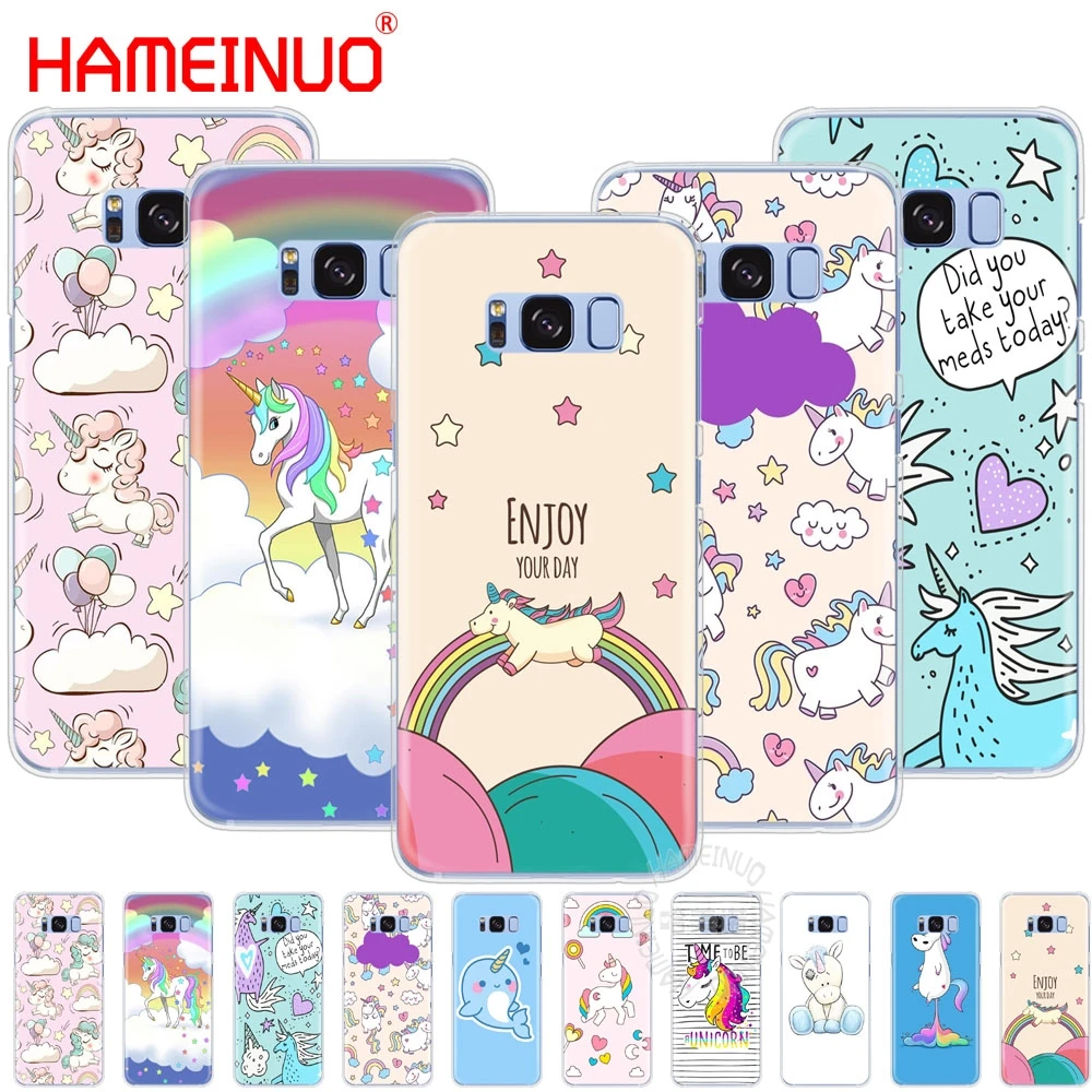 

HAMEINUO Unicorn On Rainbow Jetpack cell phone case cover for Samsung Galaxy S9 S7 edge PLUS S8 S6 S5 S4 S3 MINI