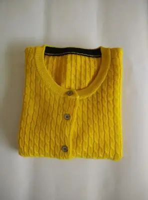 BELIARST женский осенний и зимний женский кашемировый свитер вязаный кардиган куртка Ретро витой цветок длинный рукав - Цвет: Цвет: желтый